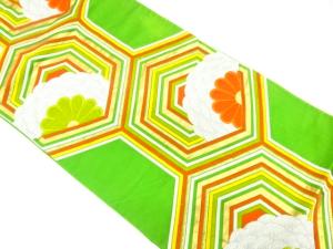 アンティーク　亀甲重ねに菊模様織り出し袋帯（材料）